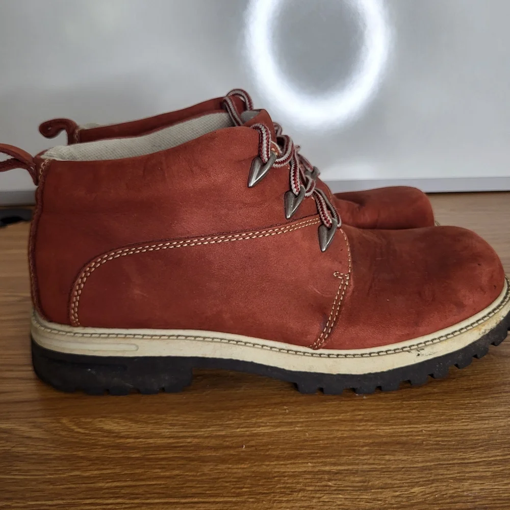 Colorado Men's Red Suede Lace-Up Work Boots Size 9